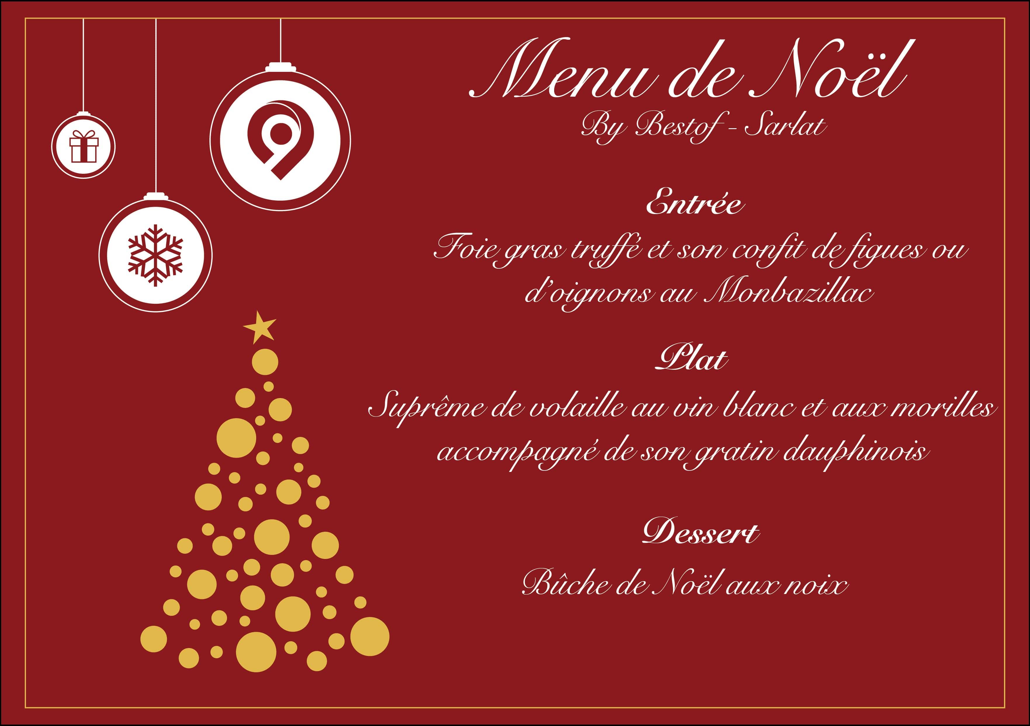 Le menu de Noël par Best of Sarlat - Noël en Périgord